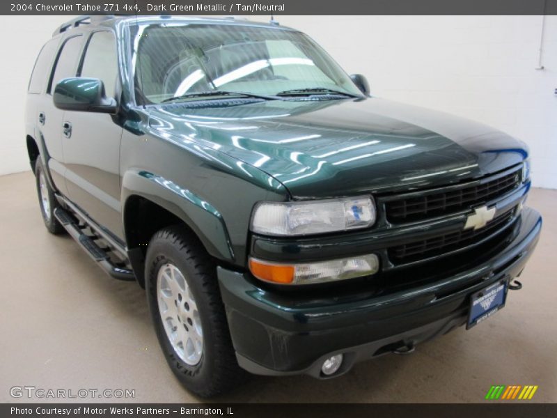 Dark Green Metallic / Tan/Neutral 2004 Chevrolet Tahoe Z71 4x4