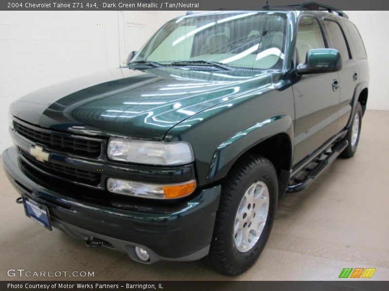 Dark Green Metallic / Tan/Neutral 2004 Chevrolet Tahoe Z71 4x4
