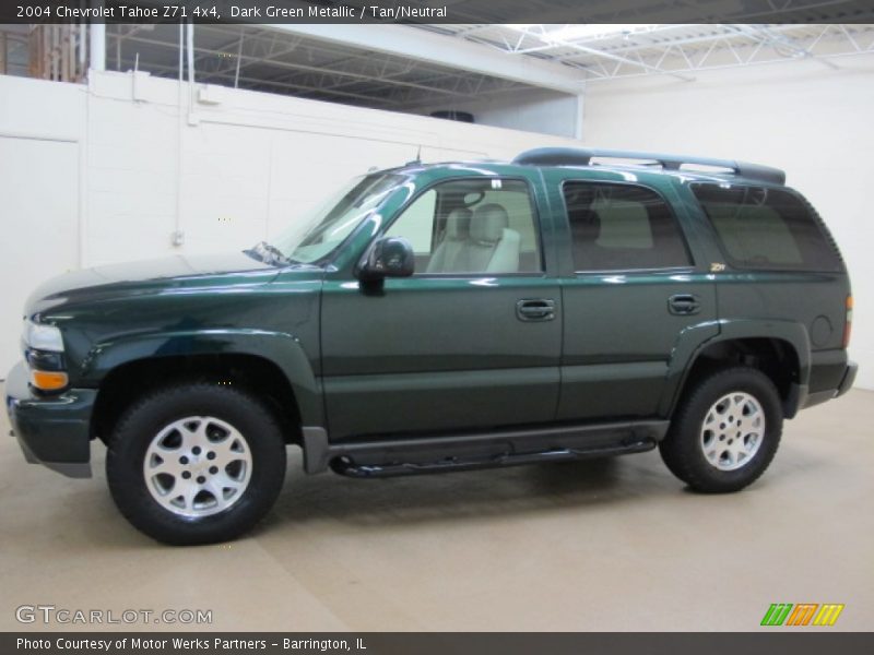 Dark Green Metallic / Tan/Neutral 2004 Chevrolet Tahoe Z71 4x4