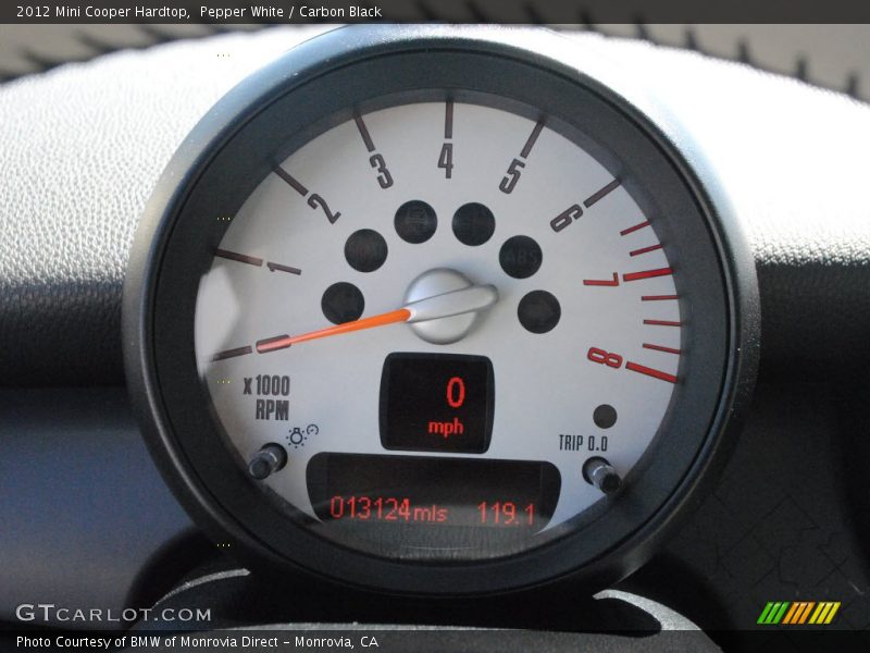 Pepper White / Carbon Black 2012 Mini Cooper Hardtop