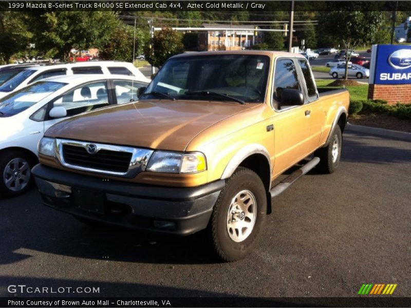 Aztec Gold Metallic / Gray 1999 Mazda B-Series Truck B4000 SE Extended Cab 4x4