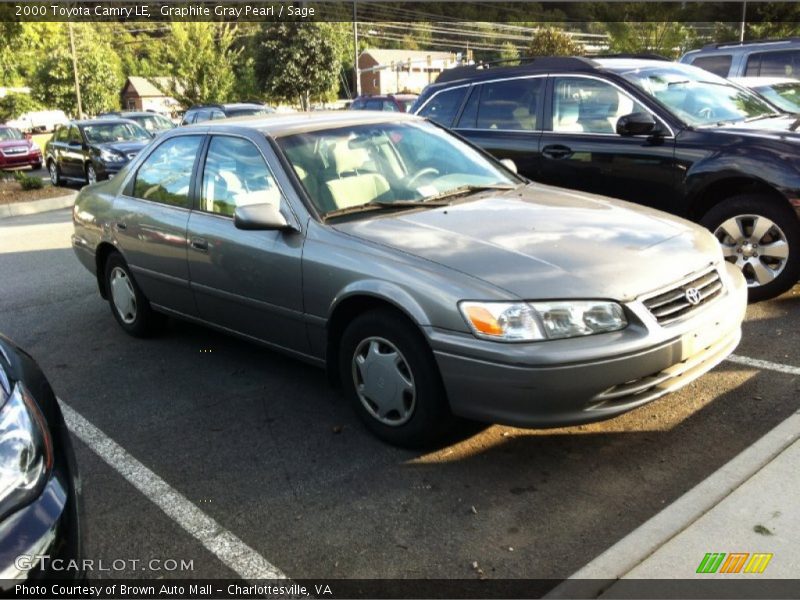Graphite Gray Pearl / Sage 2000 Toyota Camry LE