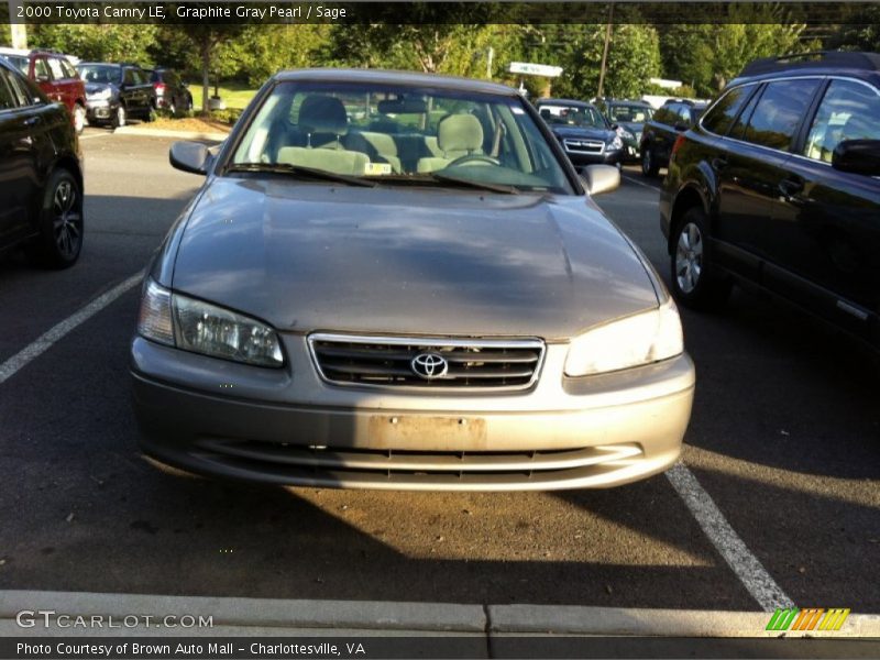 Graphite Gray Pearl / Sage 2000 Toyota Camry LE