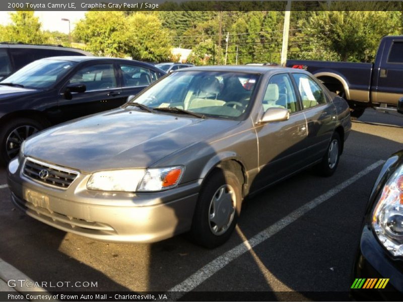Graphite Gray Pearl / Sage 2000 Toyota Camry LE