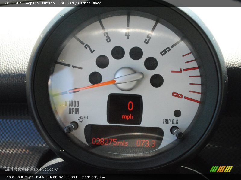 Chili Red / Carbon Black 2011 Mini Cooper S Hardtop