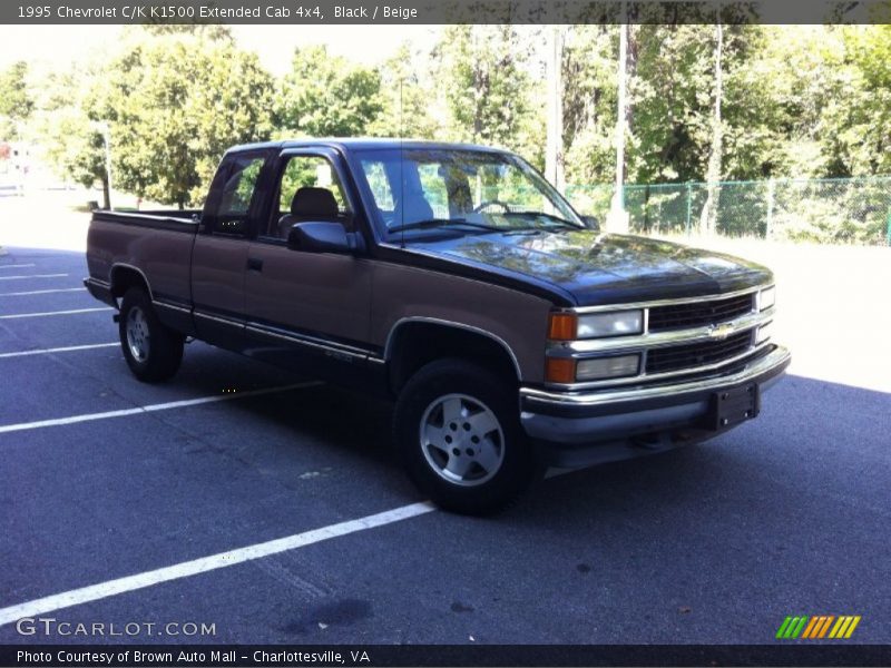 Black / Beige 1995 Chevrolet C/K K1500 Extended Cab 4x4