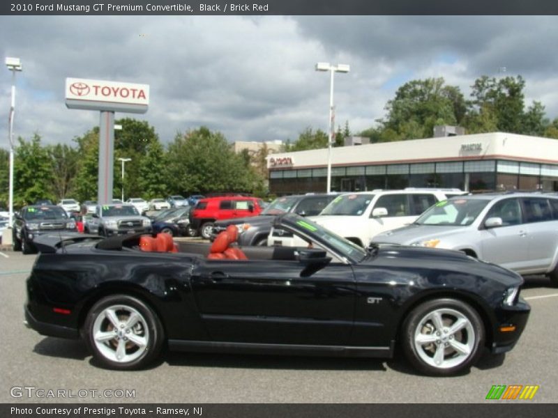Black / Brick Red 2010 Ford Mustang GT Premium Convertible