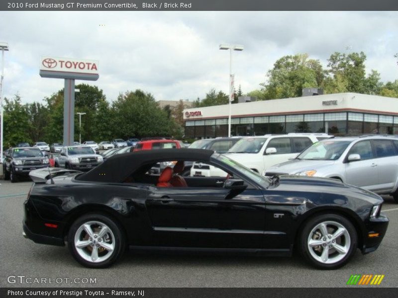Black / Brick Red 2010 Ford Mustang GT Premium Convertible