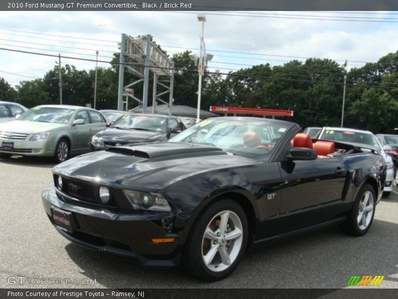 Black / Brick Red 2010 Ford Mustang GT Premium Convertible
