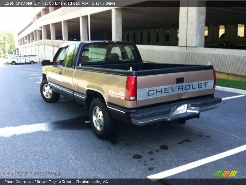 Black / Beige 1995 Chevrolet C/K K1500 Extended Cab 4x4