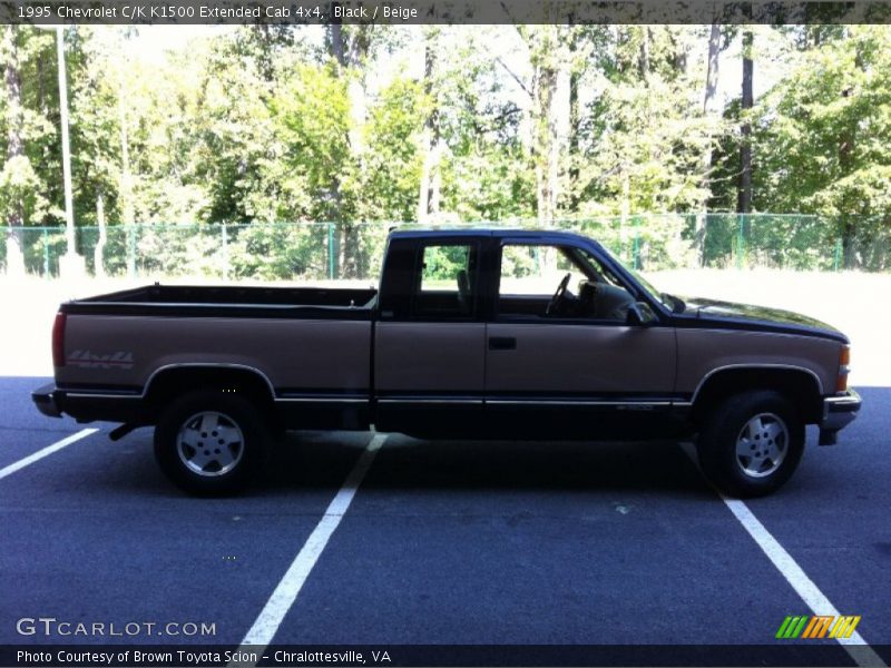 Black / Beige 1995 Chevrolet C/K K1500 Extended Cab 4x4