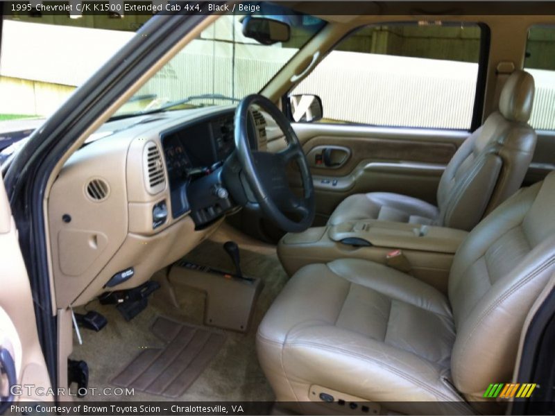 Black / Beige 1995 Chevrolet C/K K1500 Extended Cab 4x4