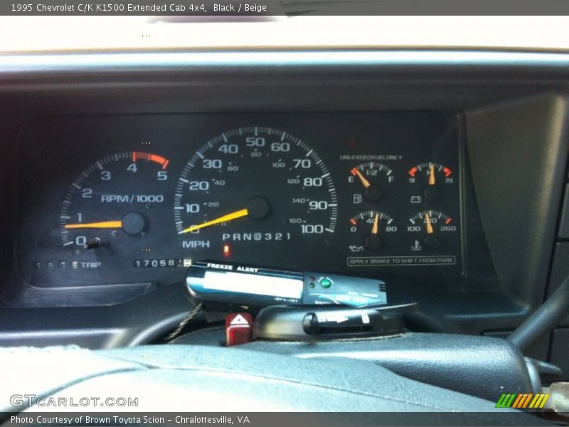Black / Beige 1995 Chevrolet C/K K1500 Extended Cab 4x4