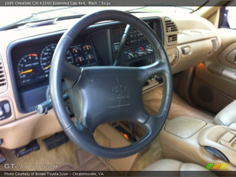 Black / Beige 1995 Chevrolet C/K K1500 Extended Cab 4x4