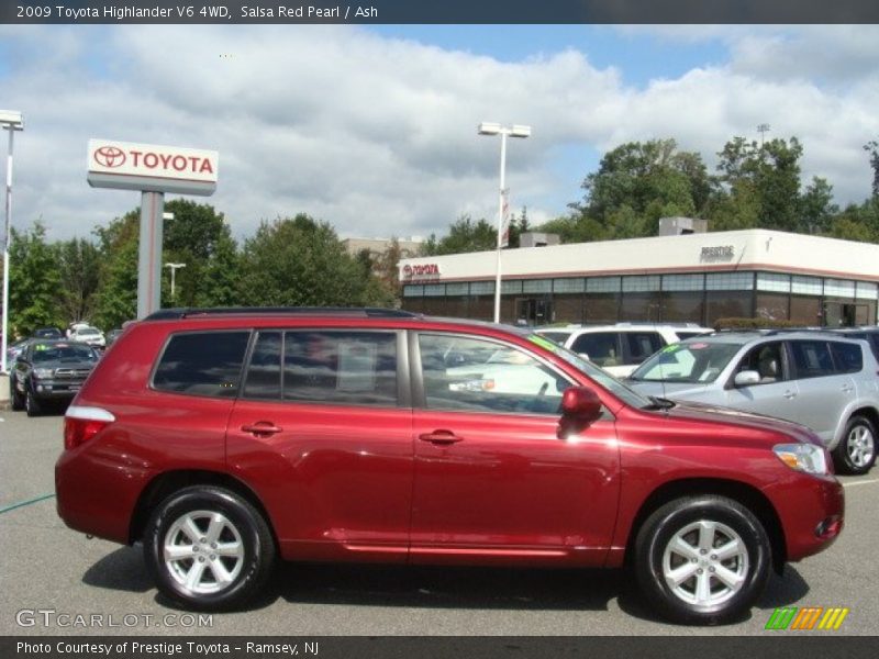 Salsa Red Pearl / Ash 2009 Toyota Highlander V6 4WD