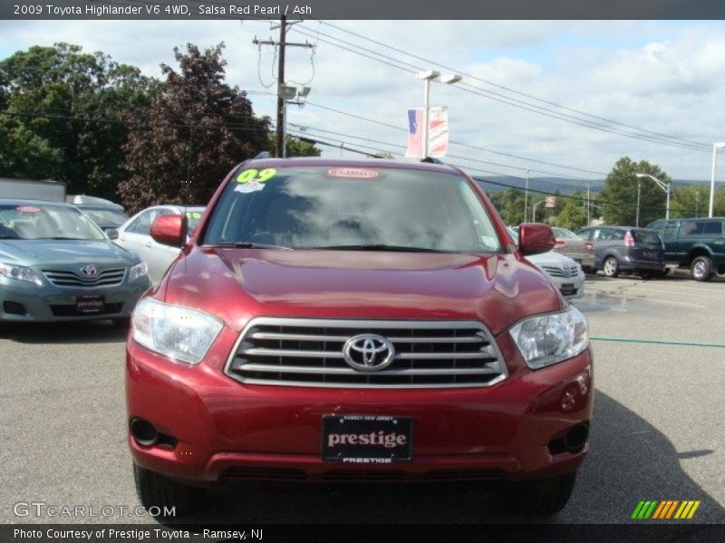 Salsa Red Pearl / Ash 2009 Toyota Highlander V6 4WD