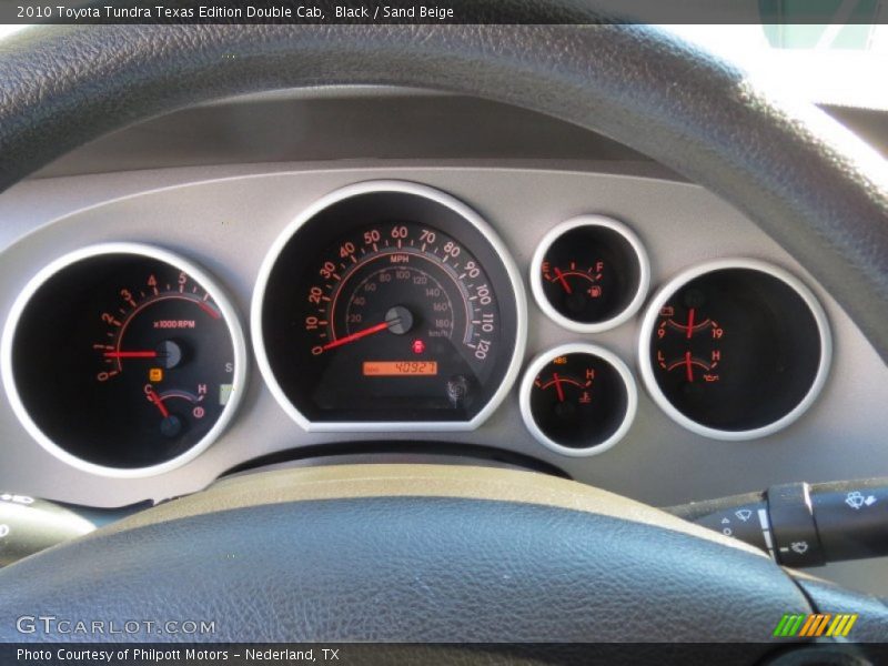 Black / Sand Beige 2010 Toyota Tundra Texas Edition Double Cab