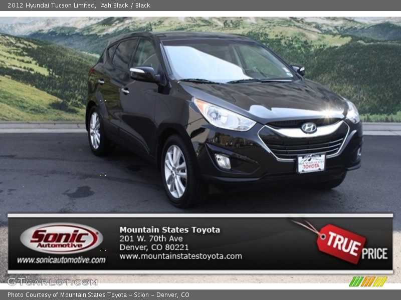 Ash Black / Black 2012 Hyundai Tucson Limited