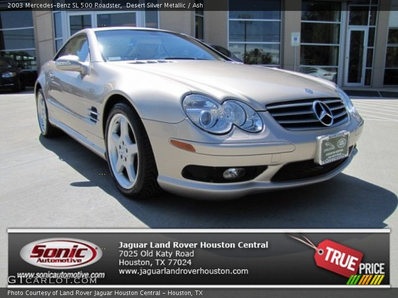 Desert Silver Metallic / Ash 2003 Mercedes-Benz SL 500 Roadster