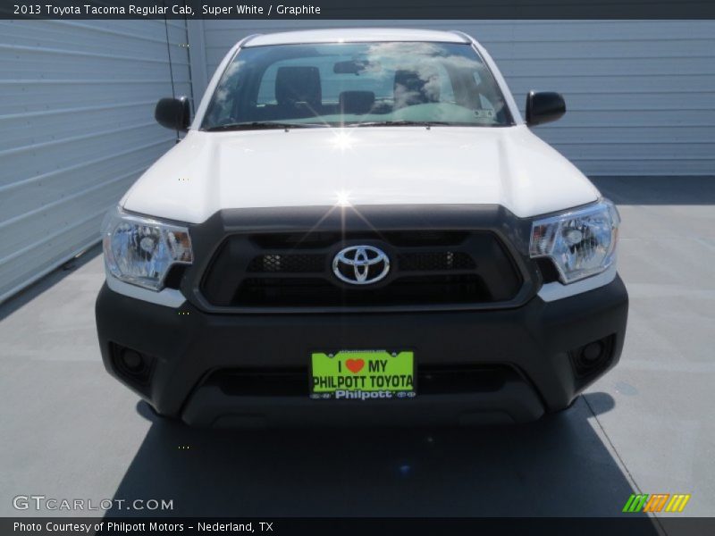 Super White / Graphite 2013 Toyota Tacoma Regular Cab