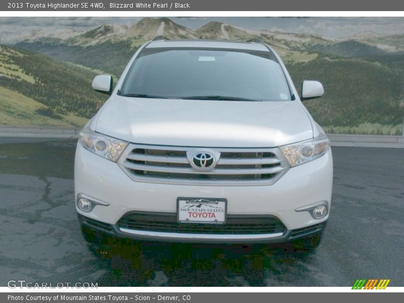 Blizzard White Pearl / Black 2013 Toyota Highlander SE 4WD