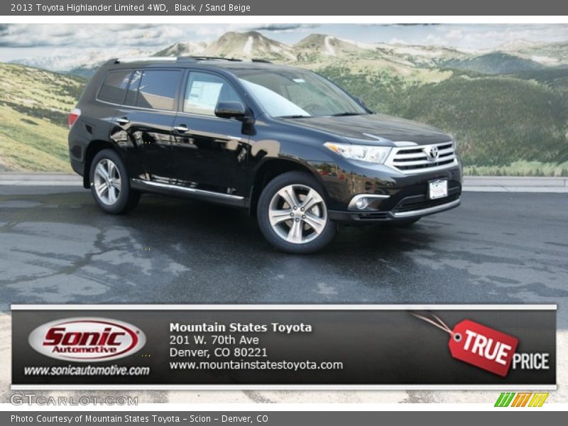 Black / Sand Beige 2013 Toyota Highlander Limited 4WD