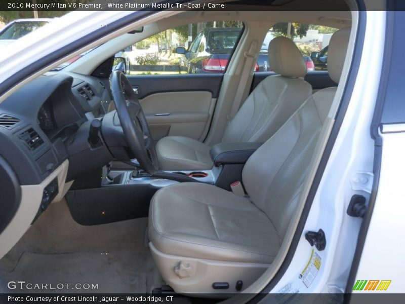 White Platinum Metallic Tri-Coat / Camel 2010 Mercury Milan V6 Premier