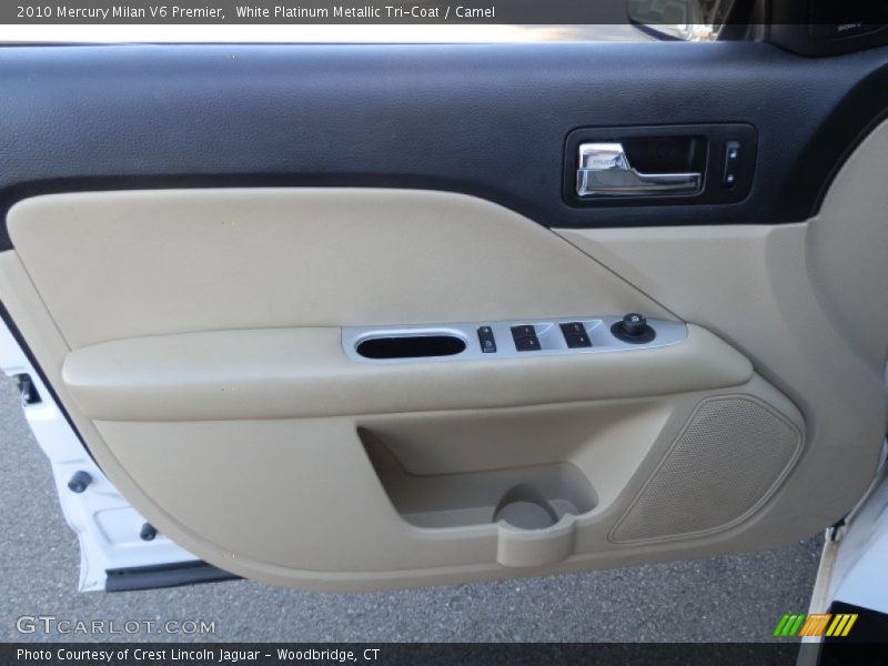 White Platinum Metallic Tri-Coat / Camel 2010 Mercury Milan V6 Premier