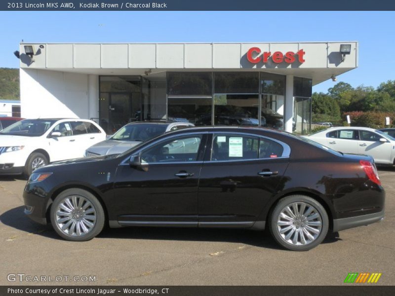 Kodiak Brown / Charcoal Black 2013 Lincoln MKS AWD