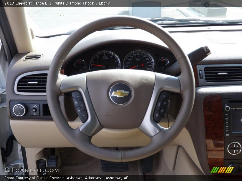 White Diamond Tricoat / Ebony 2013 Chevrolet Tahoe LTZ