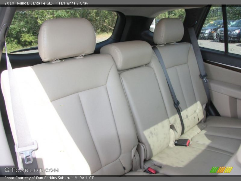 Pearl White / Gray 2010 Hyundai Santa Fe GLS
