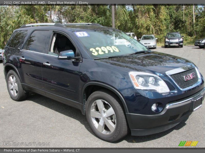 Deep Blue Metallic / Ebony 2012 GMC Acadia SLT AWD
