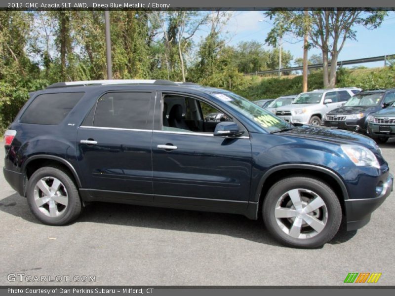Deep Blue Metallic / Ebony 2012 GMC Acadia SLT AWD