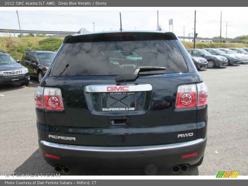 Deep Blue Metallic / Ebony 2012 GMC Acadia SLT AWD