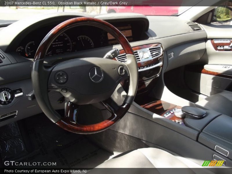 Obsidian Black Metallic / Grey/Dark Grey 2007 Mercedes-Benz CL 550