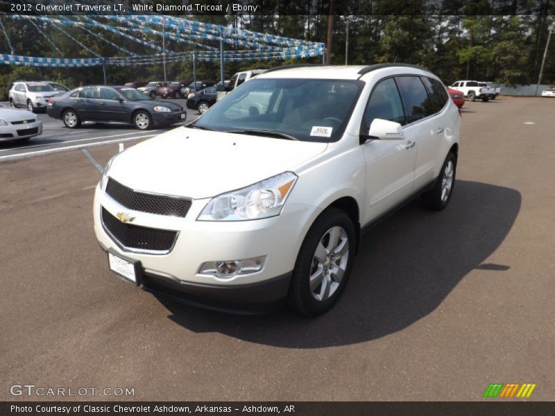 White Diamond Tricoat / Ebony 2012 Chevrolet Traverse LT