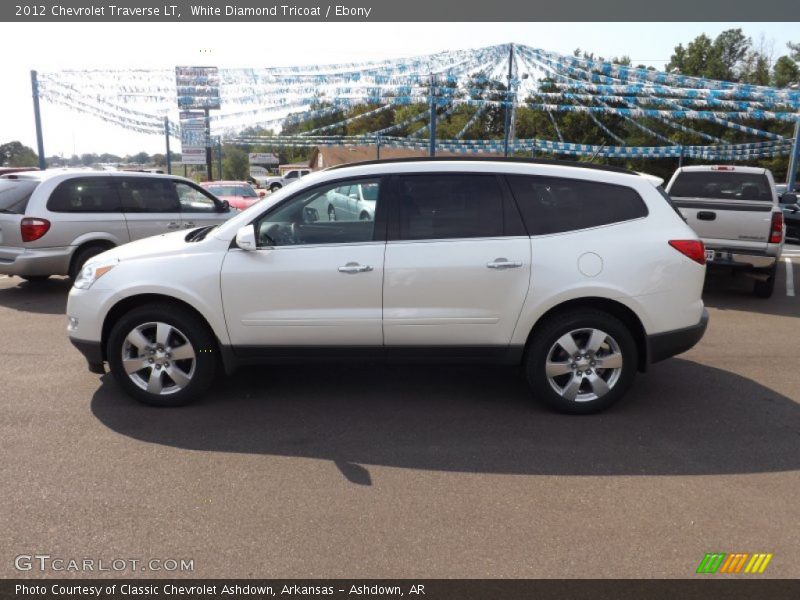White Diamond Tricoat / Ebony 2012 Chevrolet Traverse LT