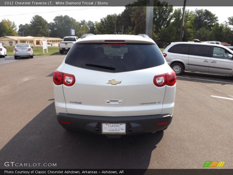 White Diamond Tricoat / Ebony 2012 Chevrolet Traverse LT
