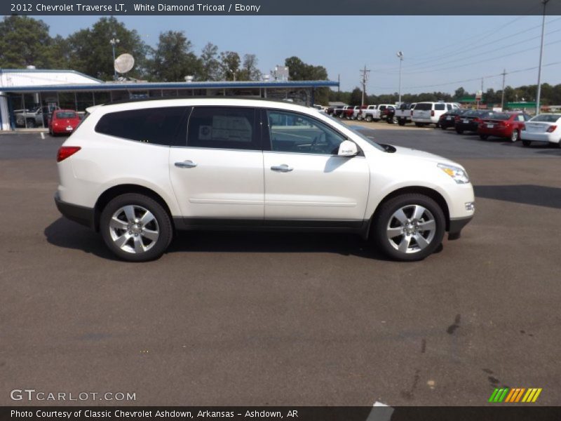 White Diamond Tricoat / Ebony 2012 Chevrolet Traverse LT