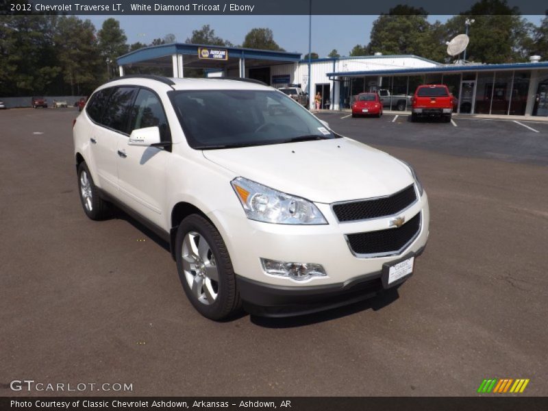 White Diamond Tricoat / Ebony 2012 Chevrolet Traverse LT