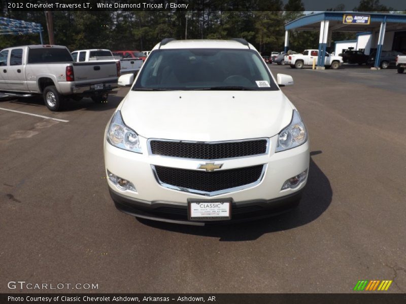 White Diamond Tricoat / Ebony 2012 Chevrolet Traverse LT