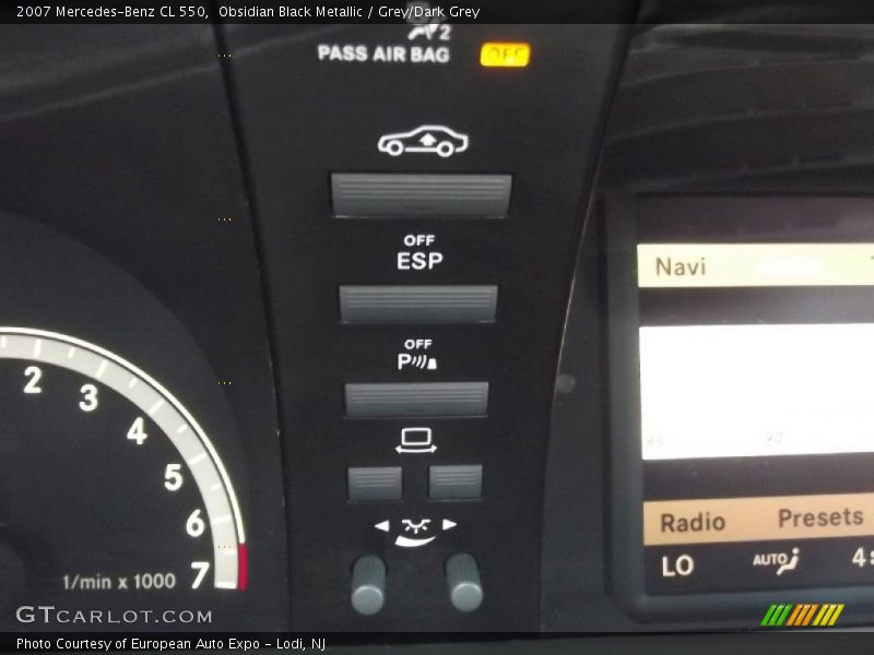 Obsidian Black Metallic / Grey/Dark Grey 2007 Mercedes-Benz CL 550