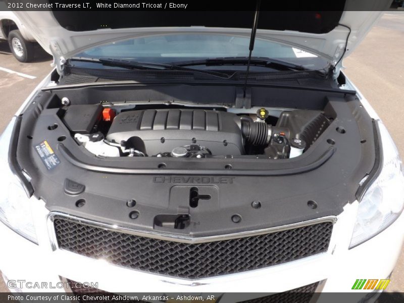 White Diamond Tricoat / Ebony 2012 Chevrolet Traverse LT