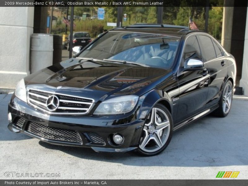 Obsidian Black Metallic / Black AMG Premium Leather 2009 Mercedes-Benz C 63 AMG