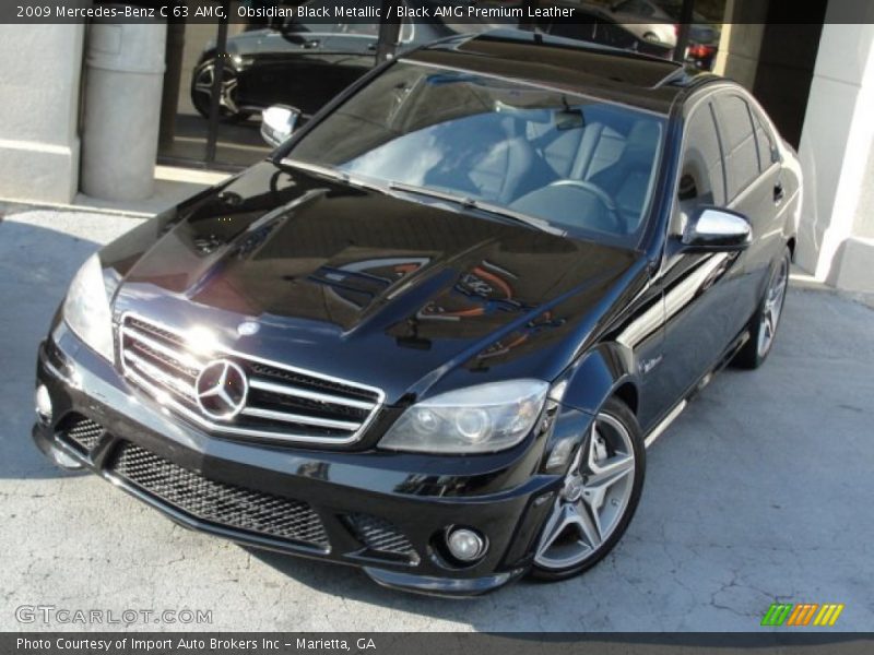 Obsidian Black Metallic / Black AMG Premium Leather 2009 Mercedes-Benz C 63 AMG