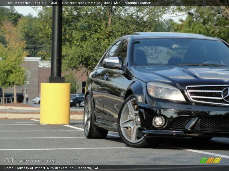 Obsidian Black Metallic / Black AMG Premium Leather 2009 Mercedes-Benz C 63 AMG