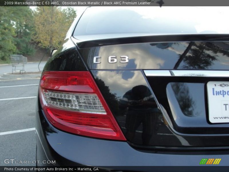 Obsidian Black Metallic / Black AMG Premium Leather 2009 Mercedes-Benz C 63 AMG
