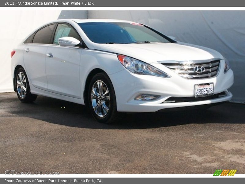 Pearl White / Black 2011 Hyundai Sonata Limited
