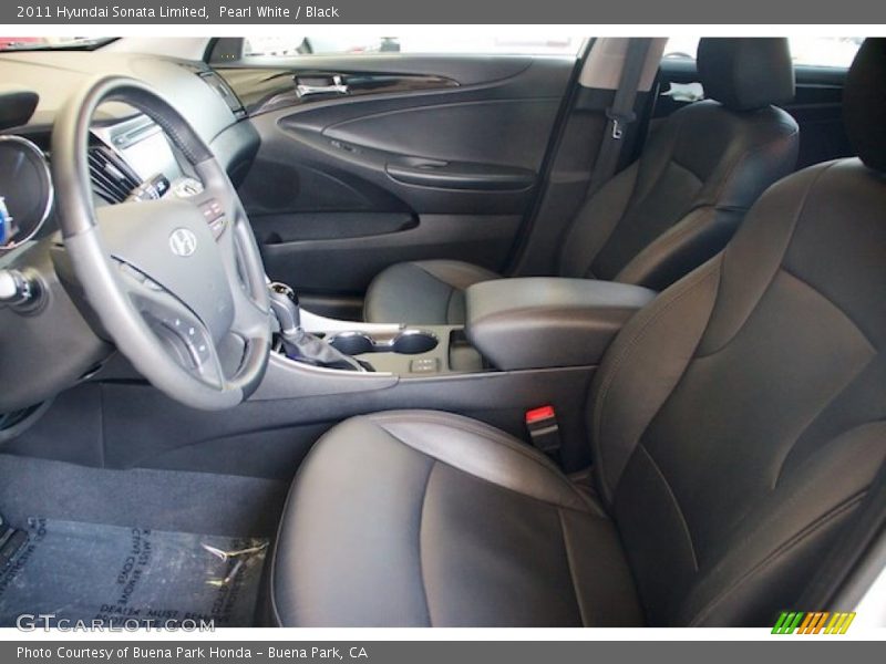 Pearl White / Black 2011 Hyundai Sonata Limited