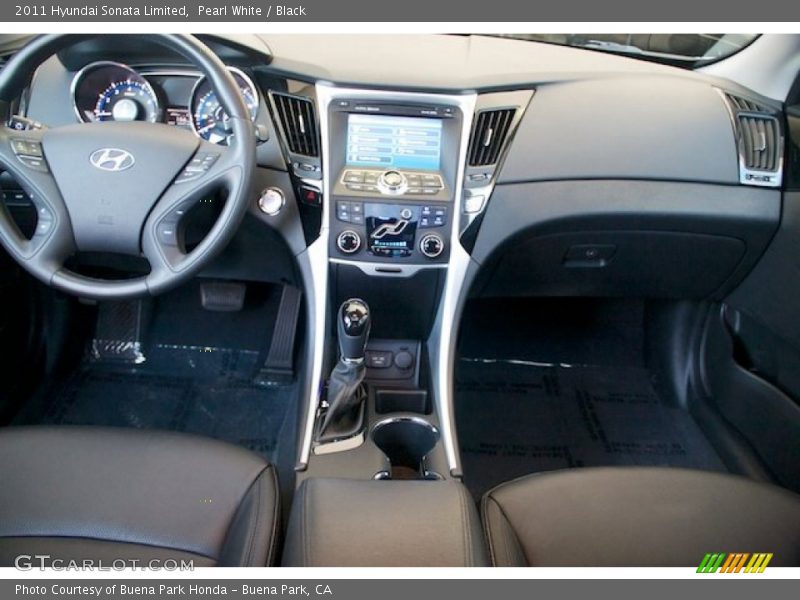 Pearl White / Black 2011 Hyundai Sonata Limited
